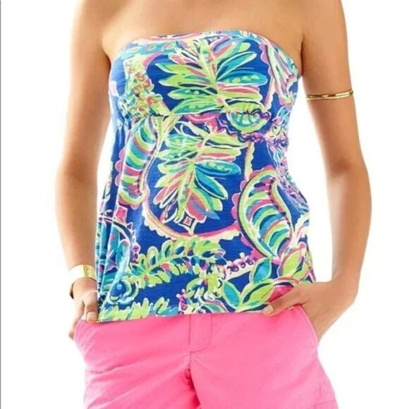 Lilly Pulitzer "Toucan Play" Strapless Top - Picture 1 of 6